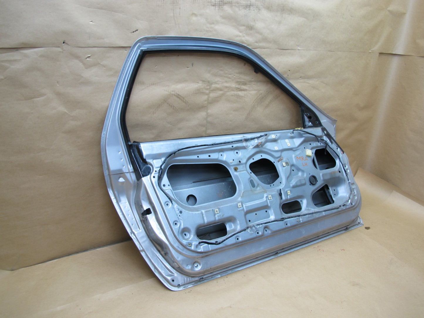 86-88 MAZDA RX7 COUPE LEFT DOOR SHELL PANEL SILVER OEM