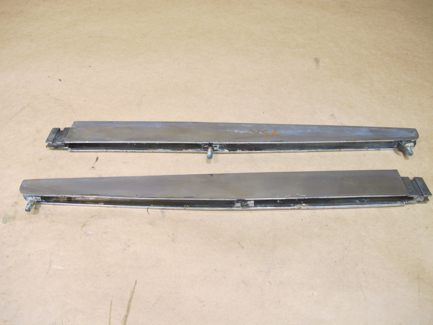 73-85 MERCEDES R107 SET OF 3 REAR TRUNK LID CHROME TRIM MOLDING COVER OEM