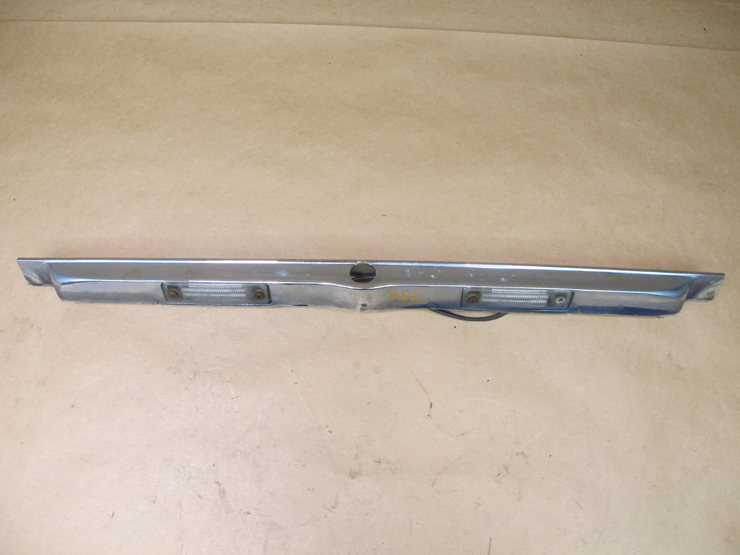 73-85 MERCEDES R107 SET OF 3 REAR TRUNK LID CHROME TRIM MOLDING COVER OEM