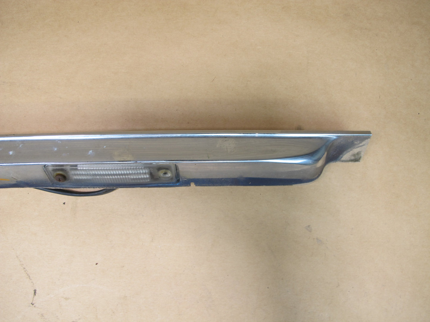 73-85 MERCEDES R107 SET OF 3 REAR TRUNK LID CHROME TRIM MOLDING COVER OEM