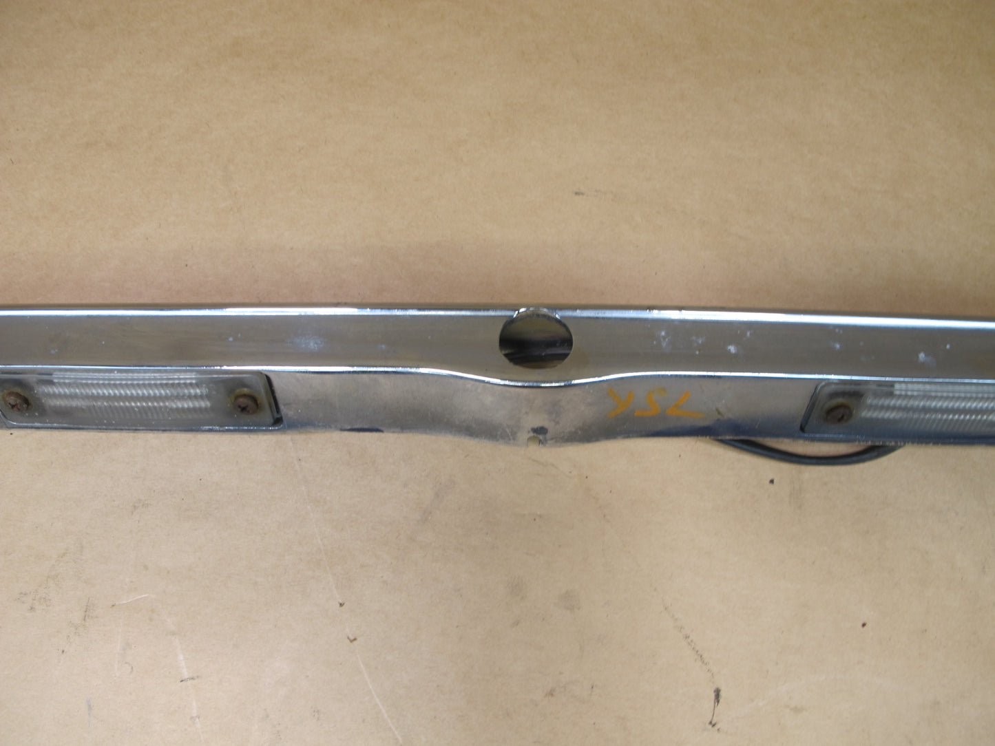 73-85 MERCEDES R107 SET OF 3 REAR TRUNK LID CHROME TRIM MOLDING COVER OEM