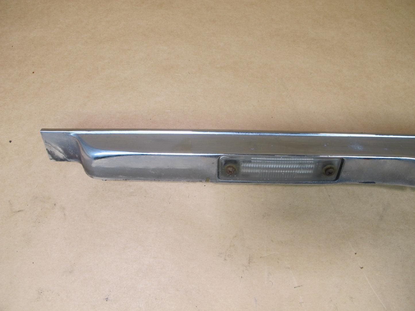 73-85 MERCEDES R107 SET OF 3 REAR TRUNK LID CHROME TRIM MOLDING COVER OEM