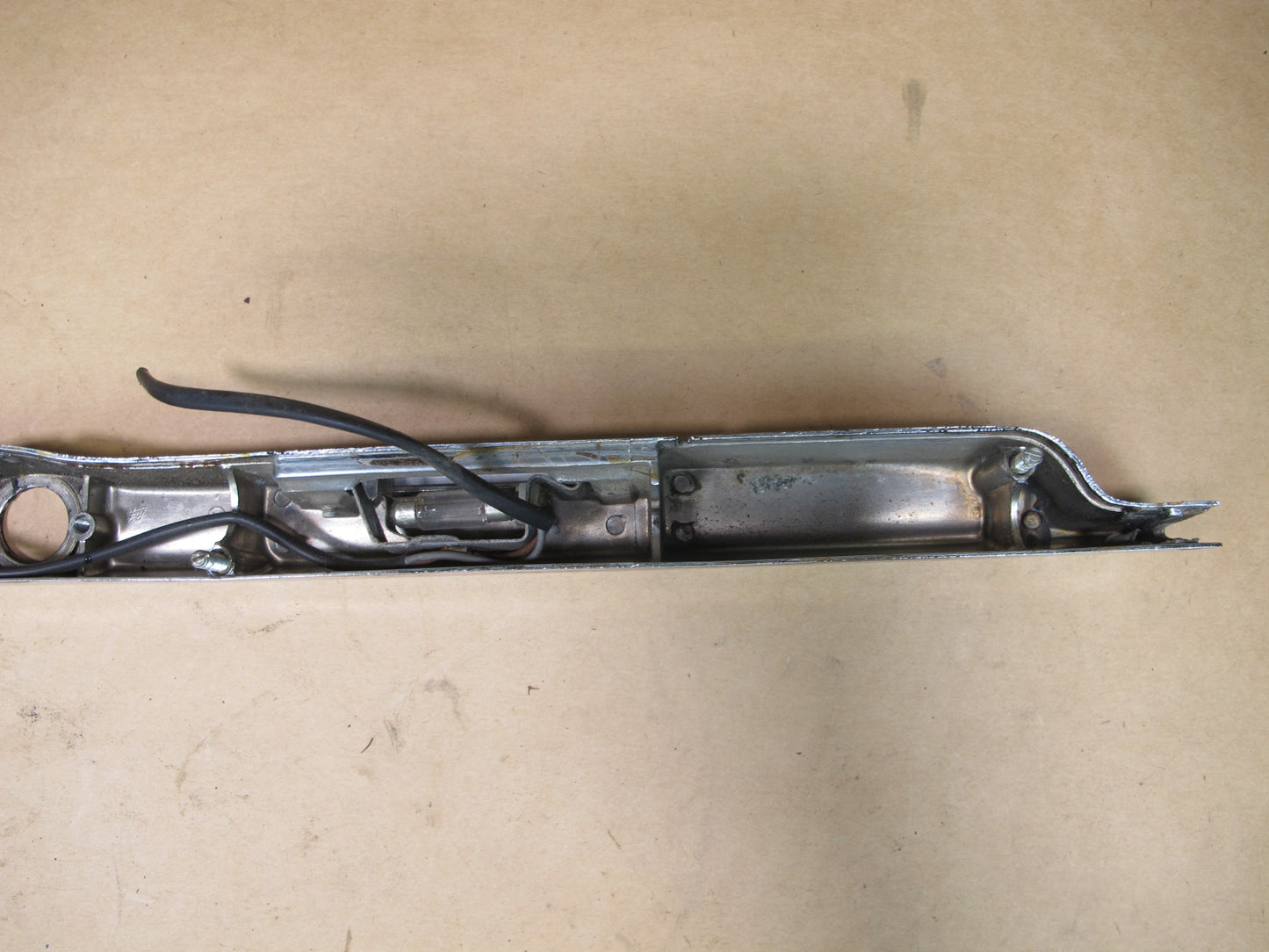 73-85 MERCEDES R107 SET OF 3 REAR TRUNK LID CHROME TRIM MOLDING COVER OEM