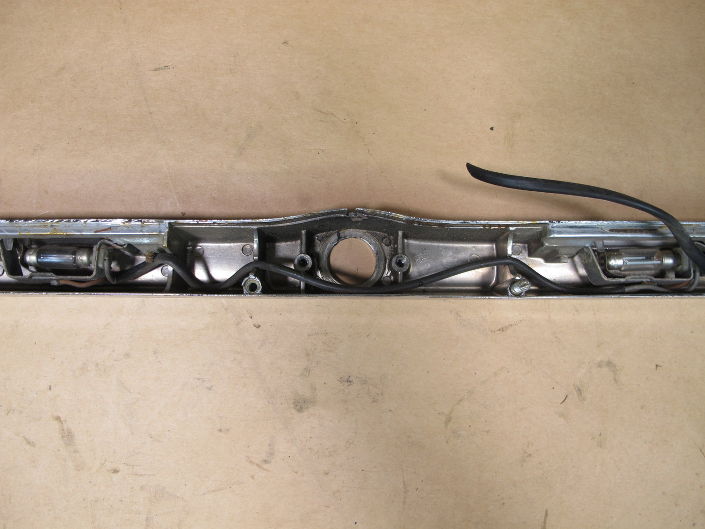 73-85 MERCEDES R107 SET OF 3 REAR TRUNK LID CHROME TRIM MOLDING COVER OEM