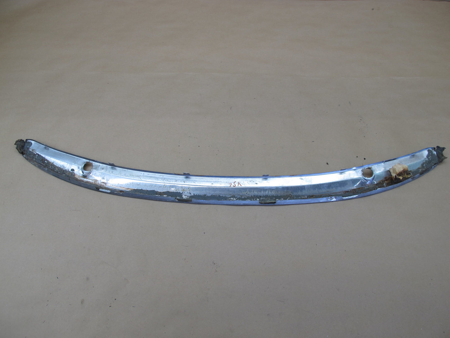 73-85 MERCEDES R107 WINDSHIELD DOOR CHROME TRIM MOLDING SET OEM