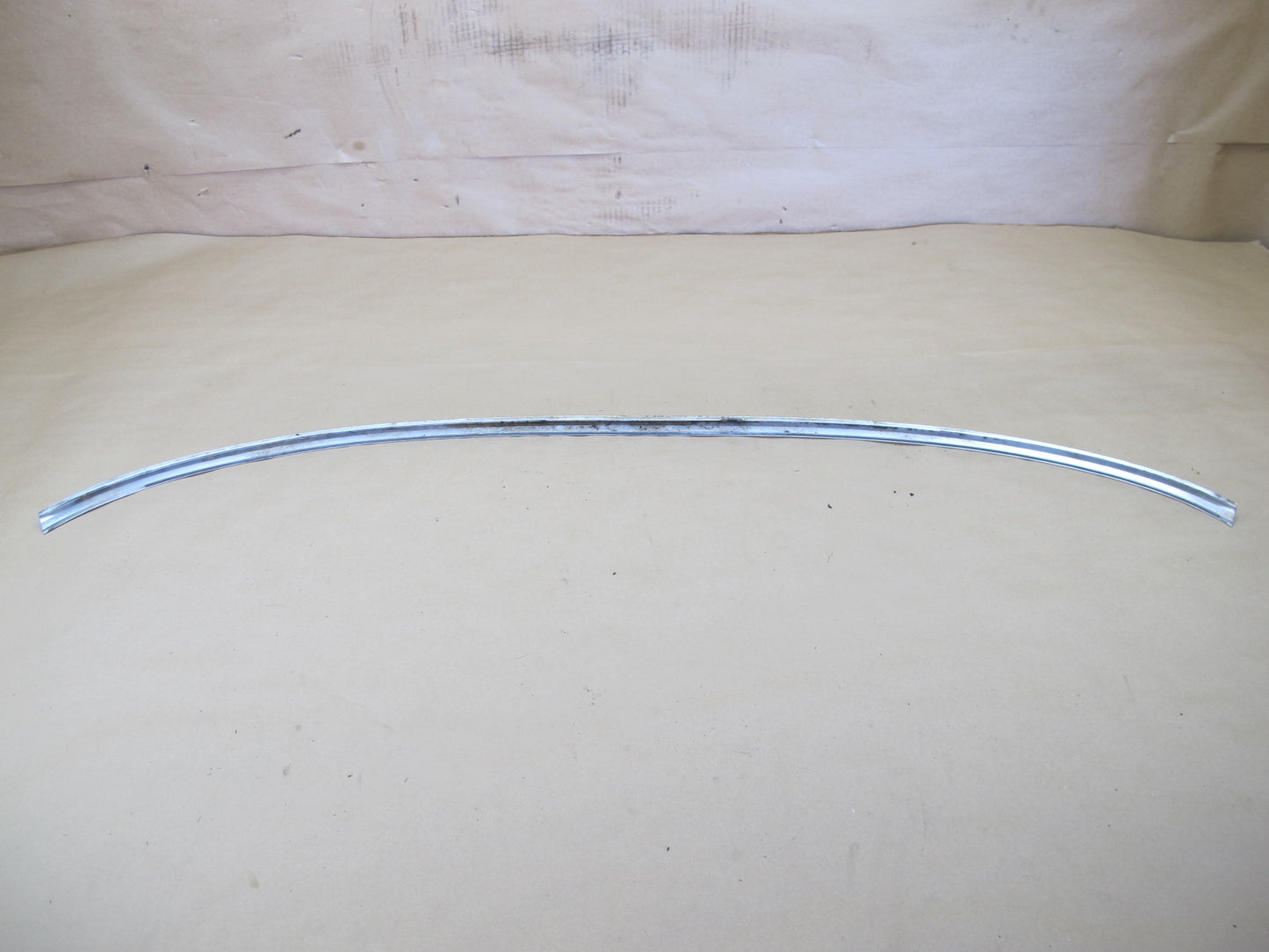 73-85 MERCEDES R107 WINDSHIELD DOOR CHROME TRIM MOLDING SET OEM