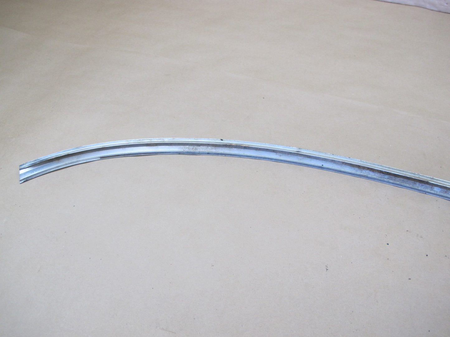 73-85 MERCEDES R107 WINDSHIELD DOOR CHROME TRIM MOLDING SET OEM