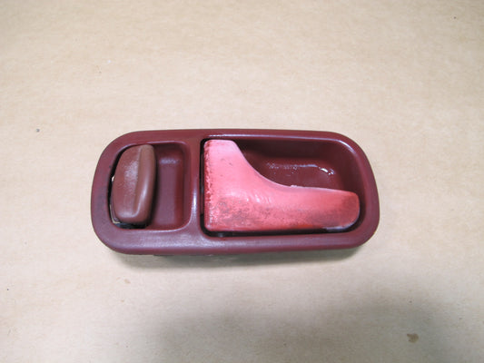 90-96 NISSAN Z32 300ZX FRONT LEFT DRIVER DOOR INTERIOR DOOR HANDLE RED OEM