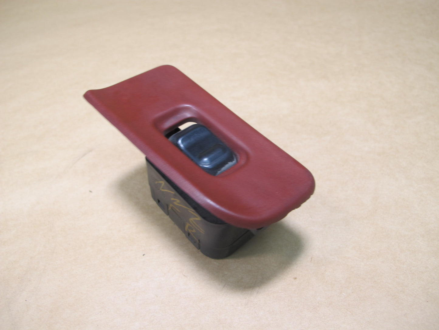 90-93 NISSAN Z32 300ZX RIGHT PASSENGER DOOR WINDOW SWITCH & TRIM RED OEM