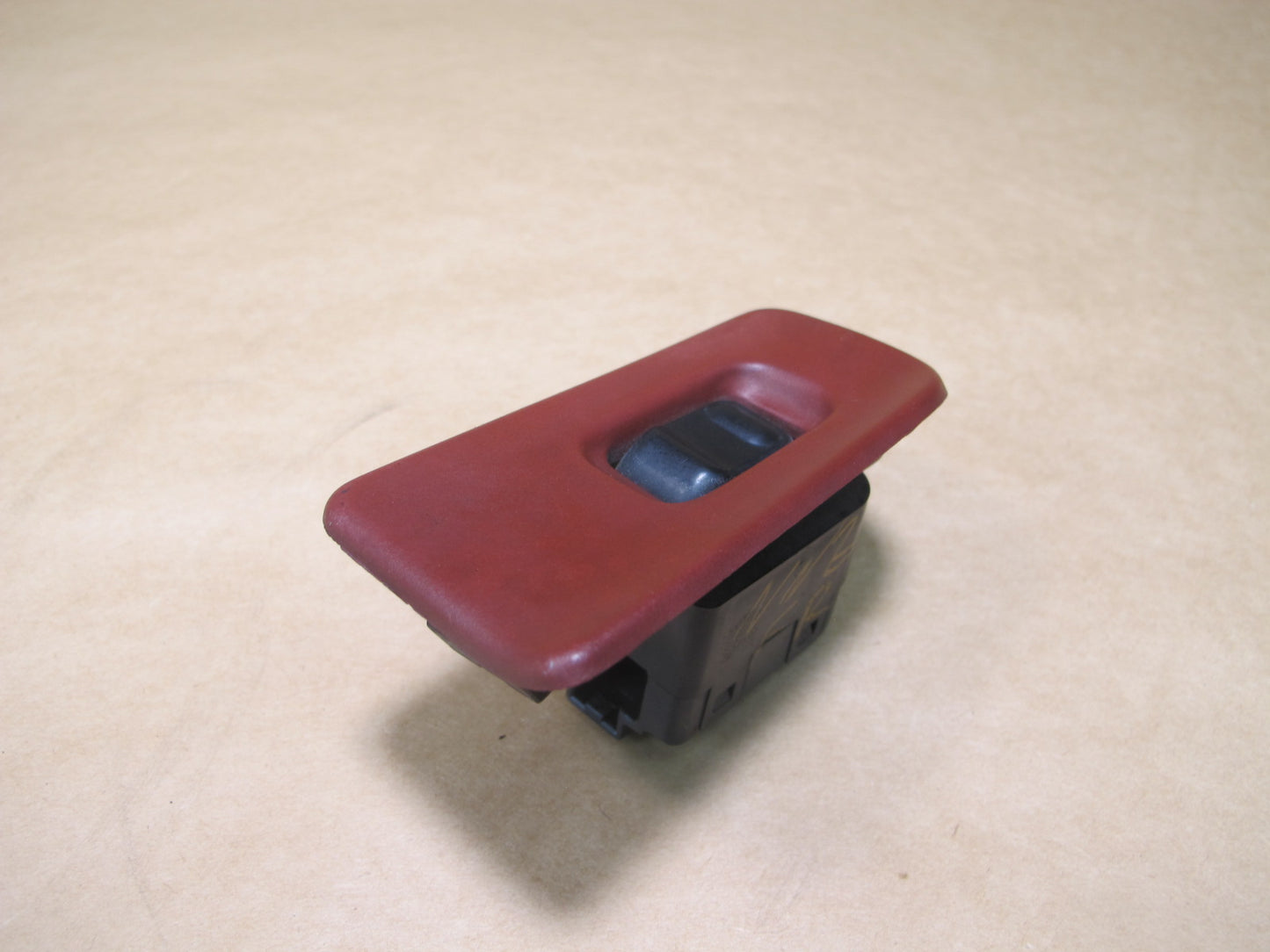 90-93 NISSAN Z32 300ZX RIGHT PASSENGER DOOR WINDOW SWITCH & TRIM RED OEM