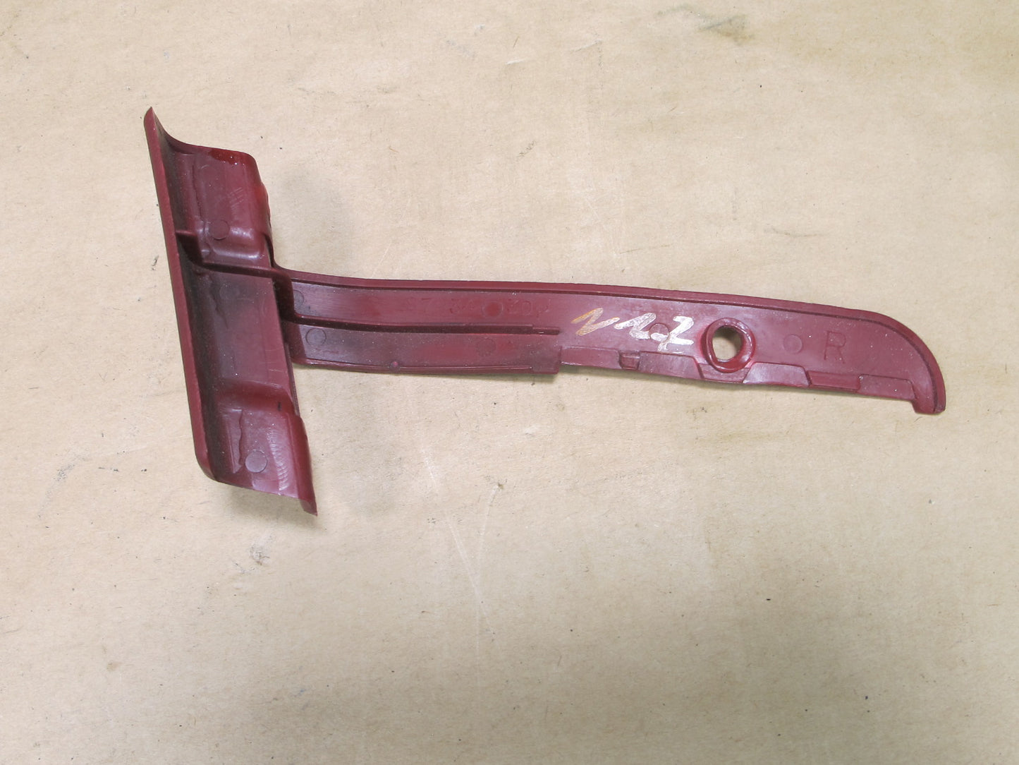 90-93 NISSAN Z32 300ZX SET OF 2 SEAT BELT FINISHER TRIM COVER RED OEM