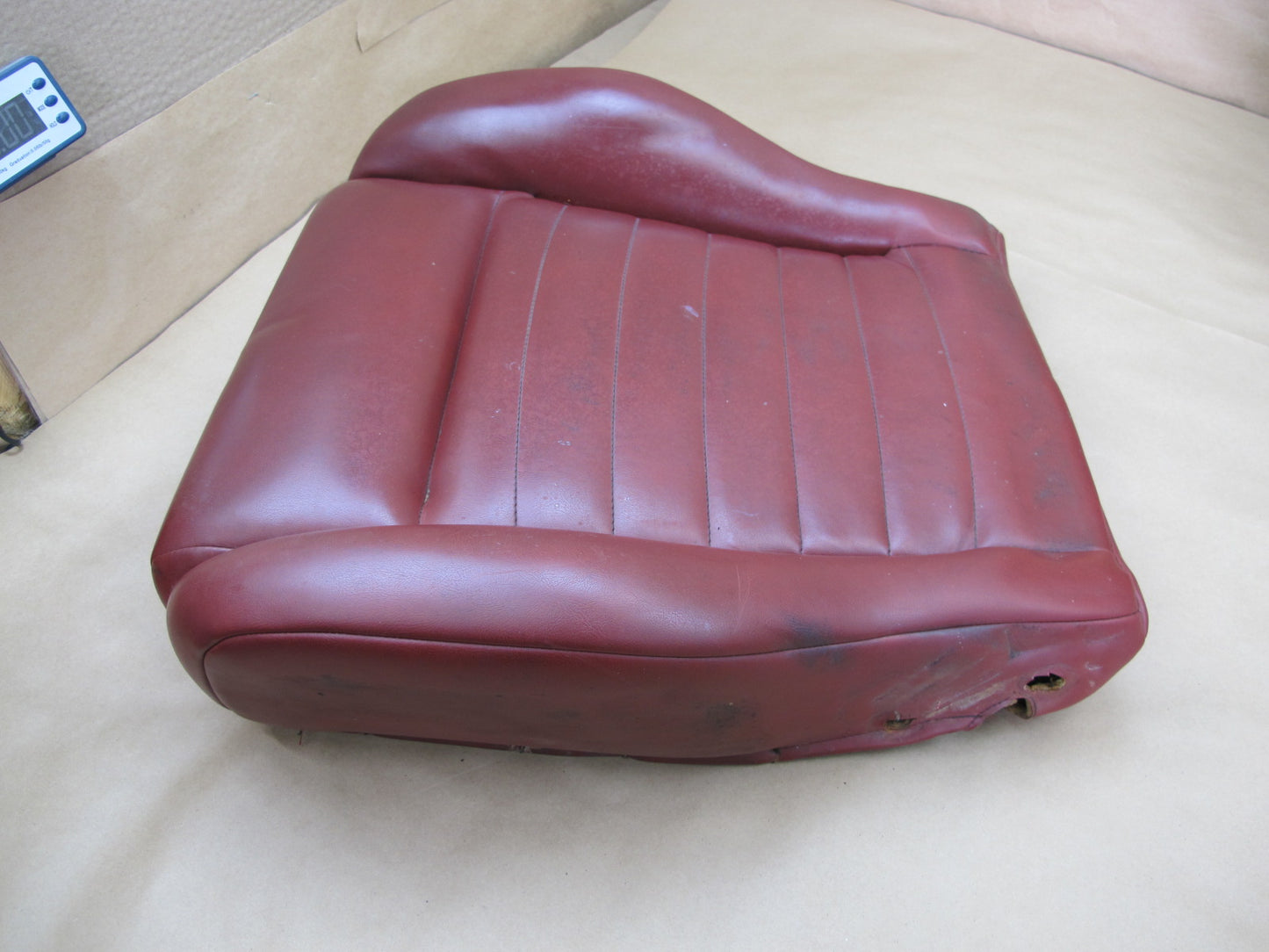 90-96 NISSAN Z32 300ZX FRONT RIGHT SEAT CUSHION BACK HEADREST TRIM SET RED OEM