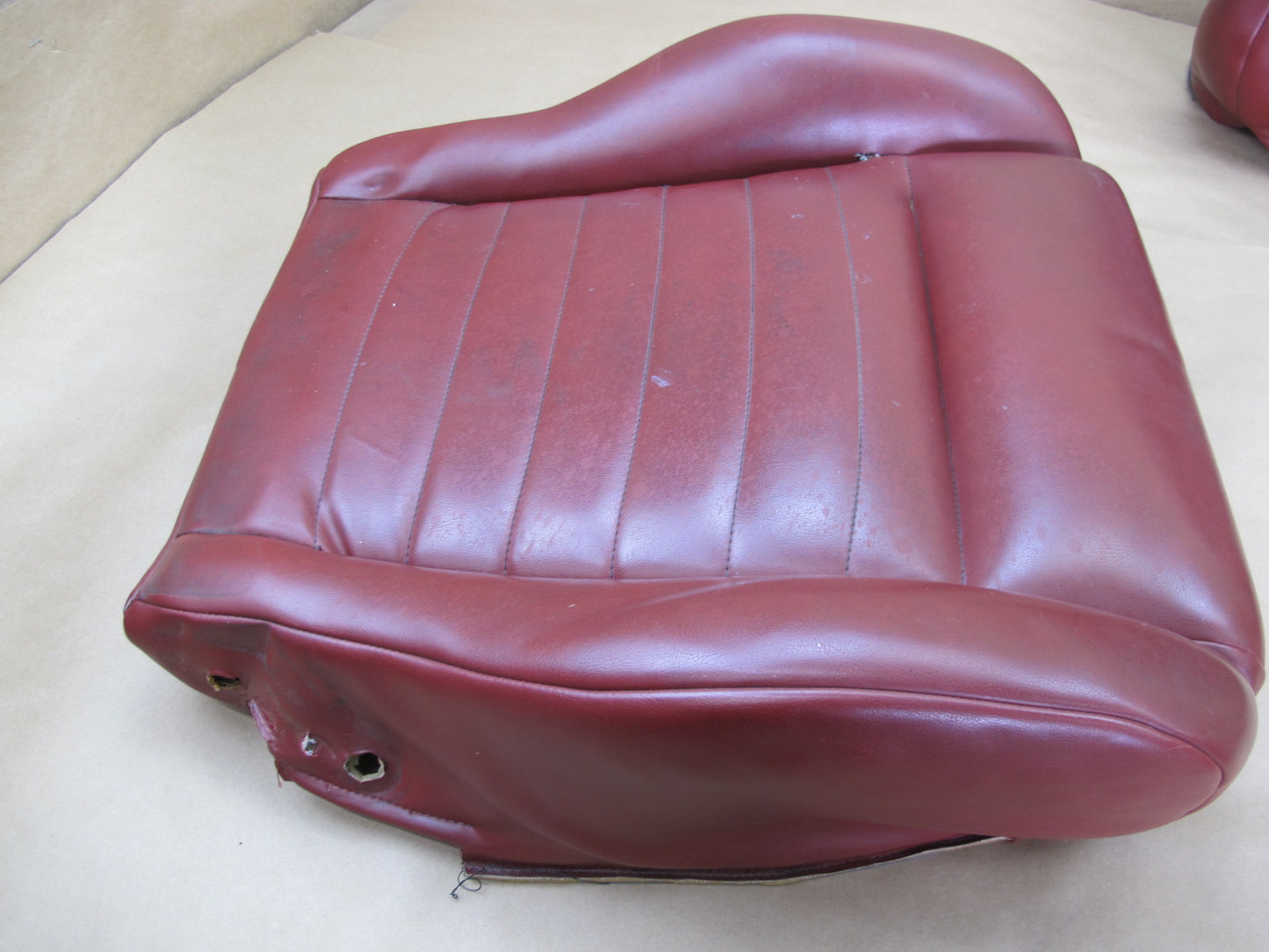 90-96 NISSAN Z32 300ZX FRONT RIGHT SEAT CUSHION BACK HEADREST TRIM SET RED OEM