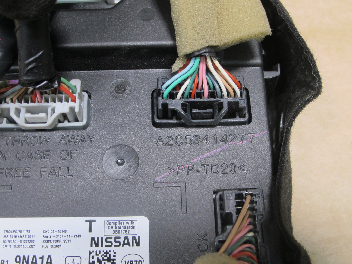 2013-2015 INFINITI JX35 QX60 CHASSIS BODY CONTROL FUSE POWER MODULE 284B19NA1A