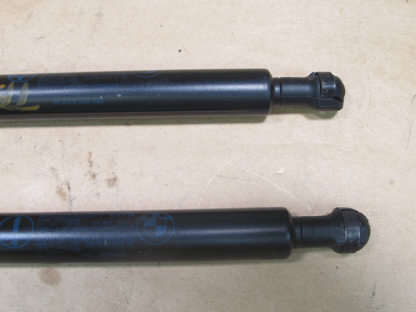 01-06 BMW E46 3-SERIES SET OF 2 FRONT HOOD SHOCK STRUT SUPPORT OEM