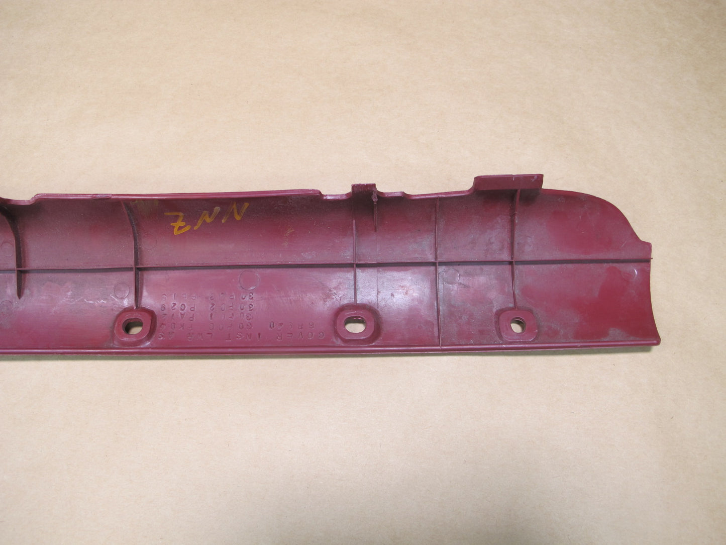 90-96 NISSAN Z32 300ZX FRONT DASH RIGHT LOWER TRIM PANEL RED 68920-30P00 OEM