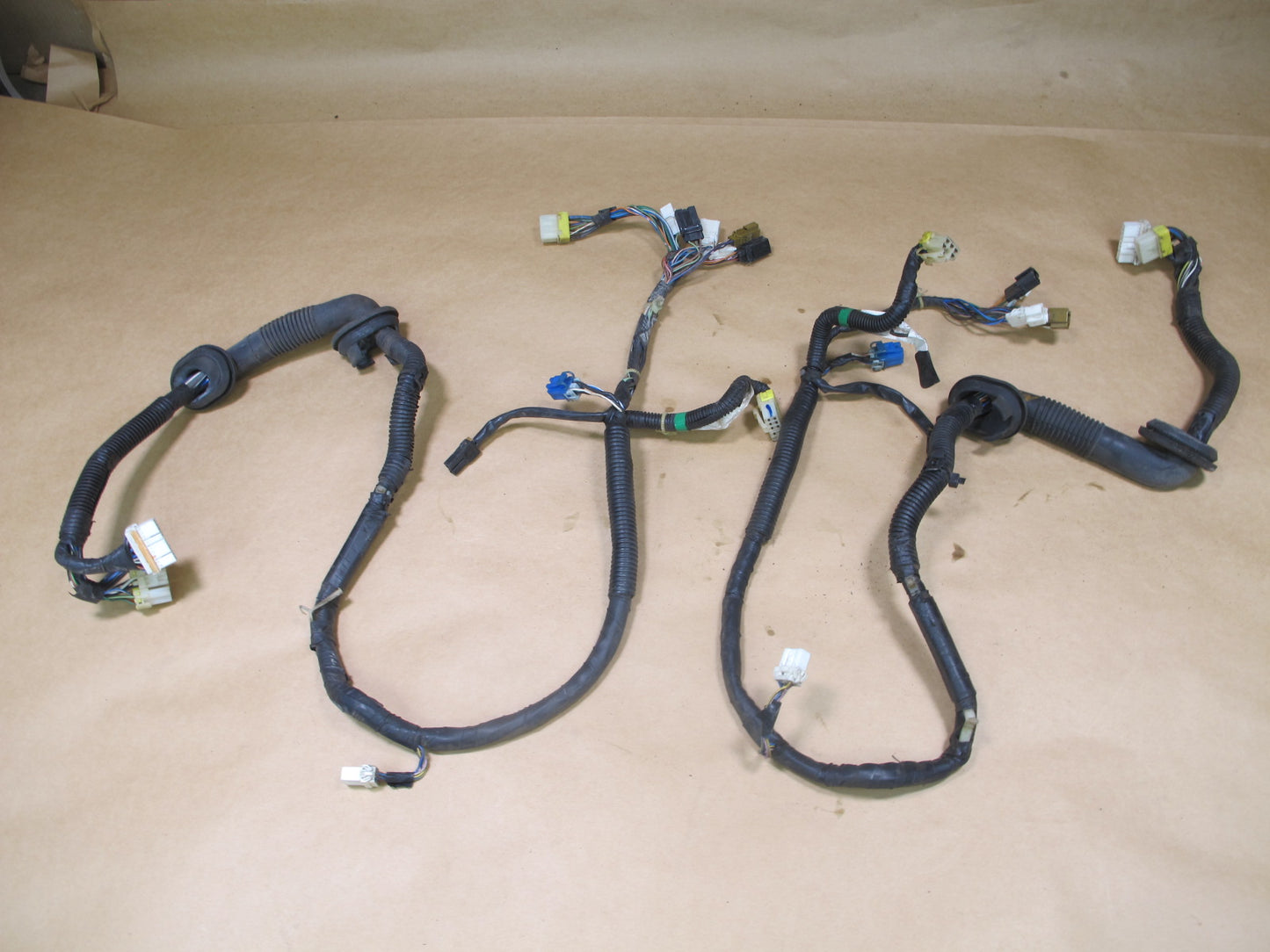 90-93 NISSAN Z32 300ZX 2+0 SET OF 2 RIGHT & LEFT DOOR WIRE WIRING HARNESS OEM