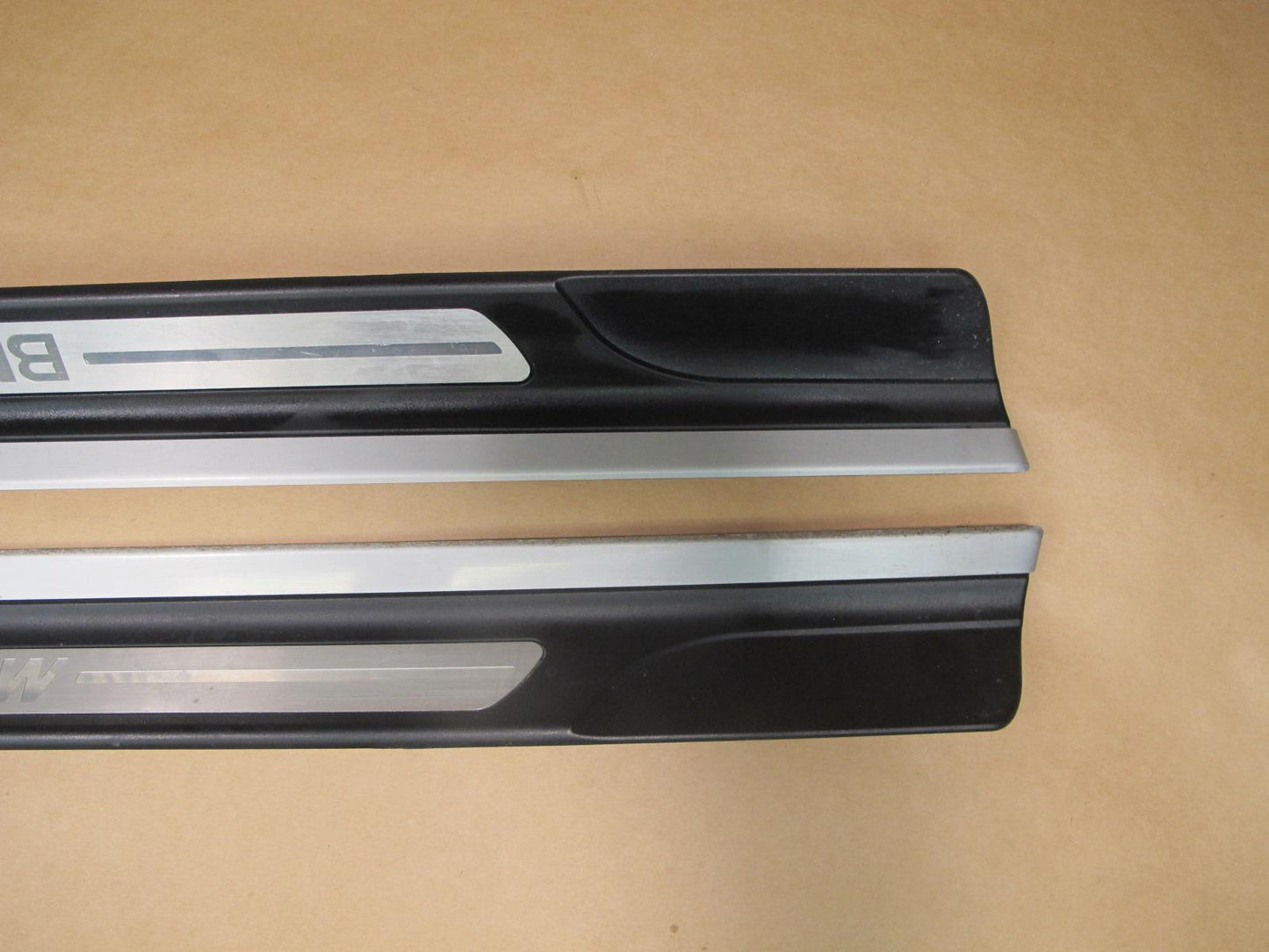 01-06 BMW E46 COUPE CONVERTIBLE SET OF 2 DOOR SCUFF SILL PLTE TRIM OEM