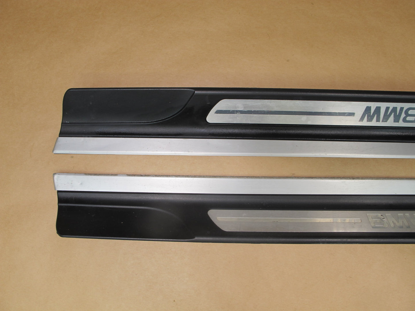 01-06 BMW E46 COUPE CONVERTIBLE SET OF 2 DOOR SCUFF SILL PLTE TRIM OEM