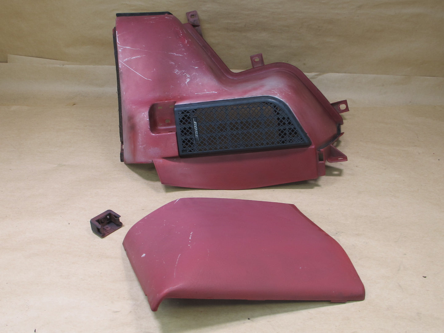 90-96 NISSAN Z32 300ZX 2+0 SET OF 2 REAR LEFT TRUNK TRIM PANEL RED OEM