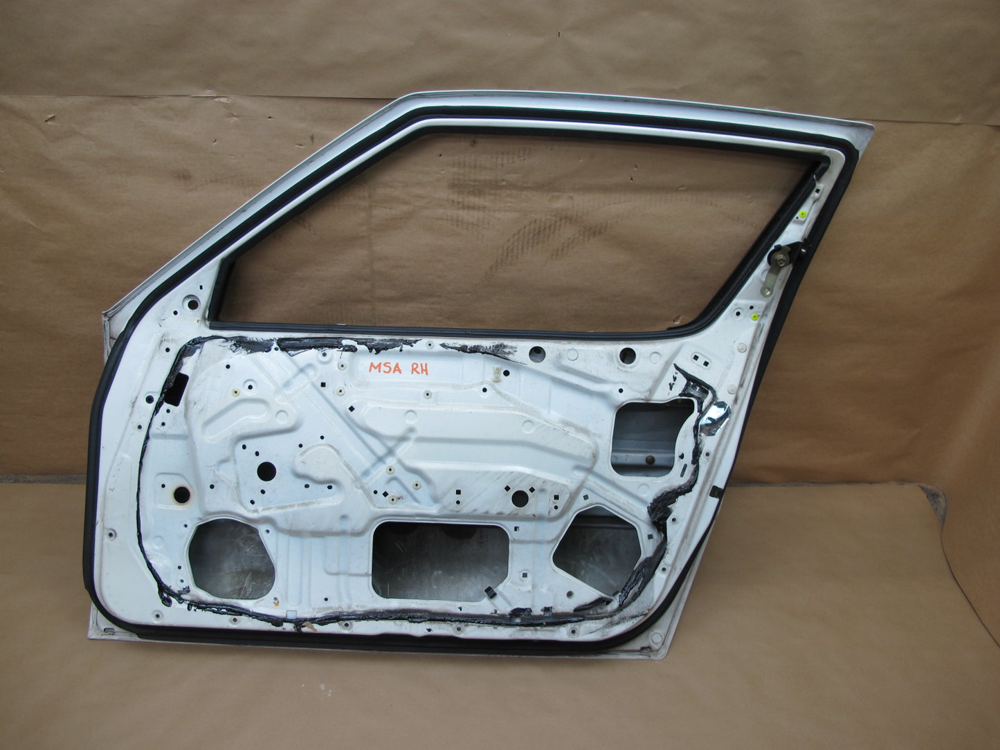 87-88 MITSUBISHI STARION FRONT RIGHT PASSENGER DOOR SHELL PANEL WHITE OEM