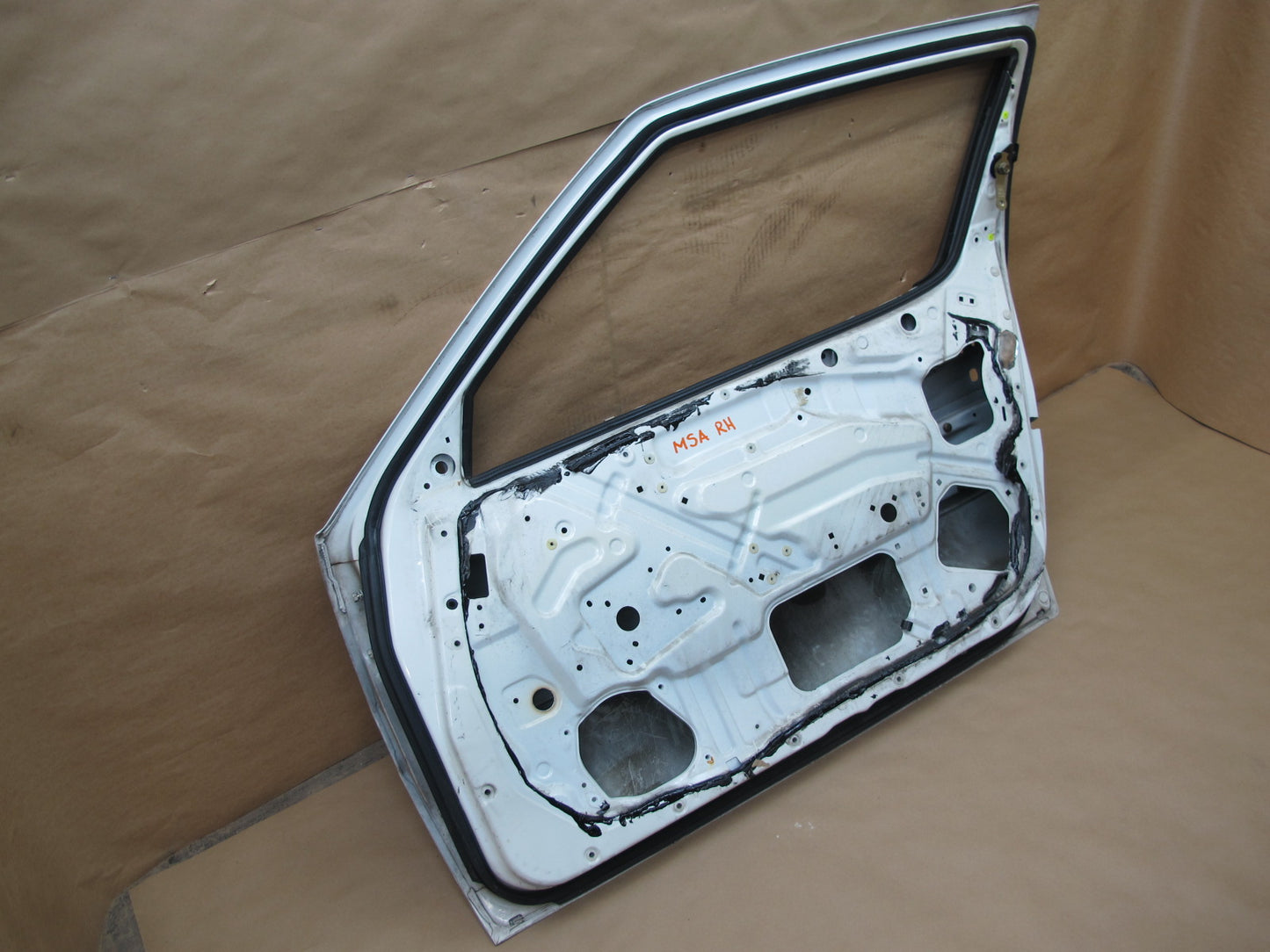 87-88 MITSUBISHI STARION FRONT RIGHT PASSENGER DOOR SHELL PANEL WHITE OEM