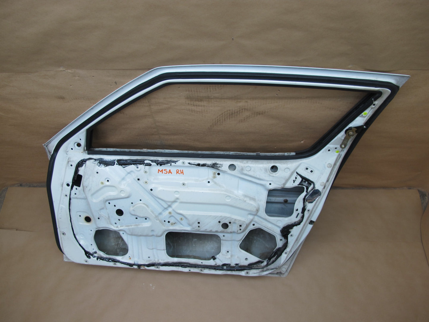 87-88 MITSUBISHI STARION FRONT RIGHT PASSENGER DOOR SHELL PANEL WHITE OEM