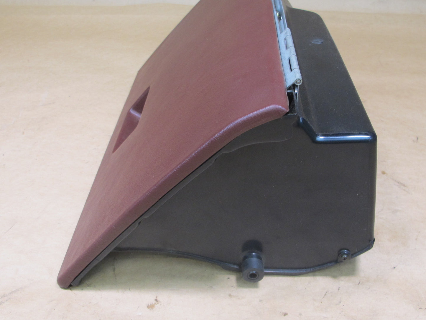 87-89 MITSUBISHI STARION CONQUEST RIGHT GLOVE BOX COMPARTMENT STORAGE RED OEM