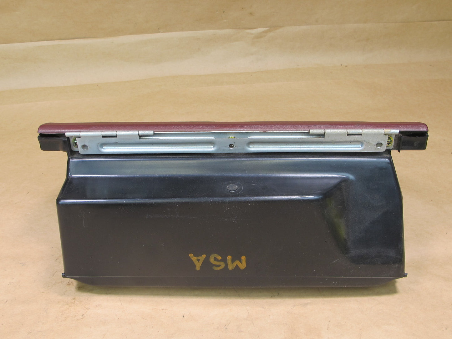 87-89 MITSUBISHI STARION CONQUEST RIGHT GLOVE BOX COMPARTMENT STORAGE RED OEM