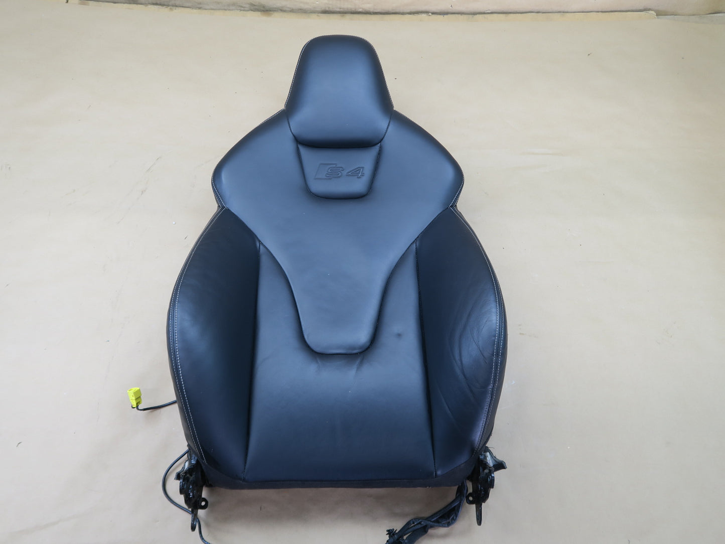 13-16 AUDI B8 S4 FRONT LEFT SEAT UPPER BACKREST LEATHER CUSHION OEM