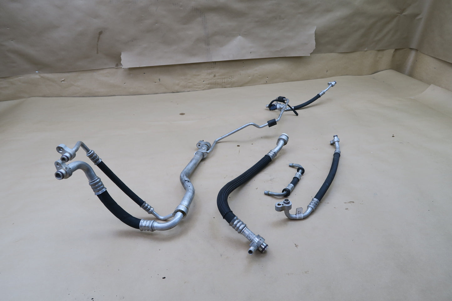 12-15 MERCEDES GL350 ML350 DIESEL SET OF 4 AC AIR CONDITION HOSE PIPE LINE OEM