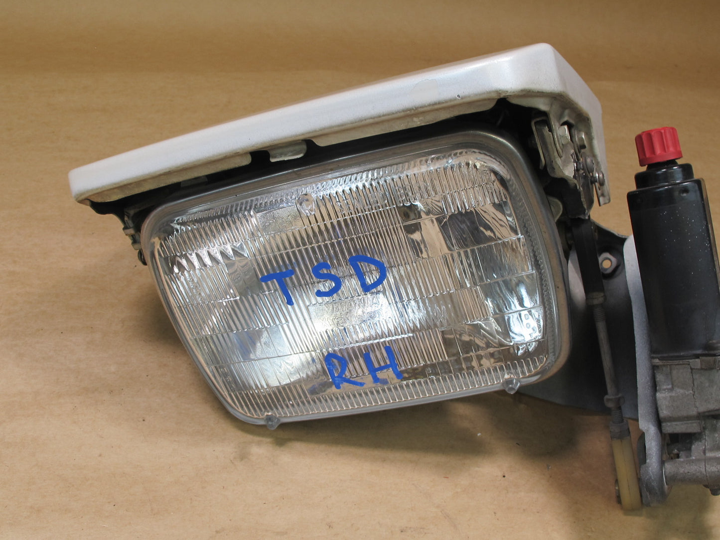 86-88 TOYOTA SUPRA MK3 FRONT RIGHT HEADLIGHT POP UP LAMP W COVER & MOTOR OEM