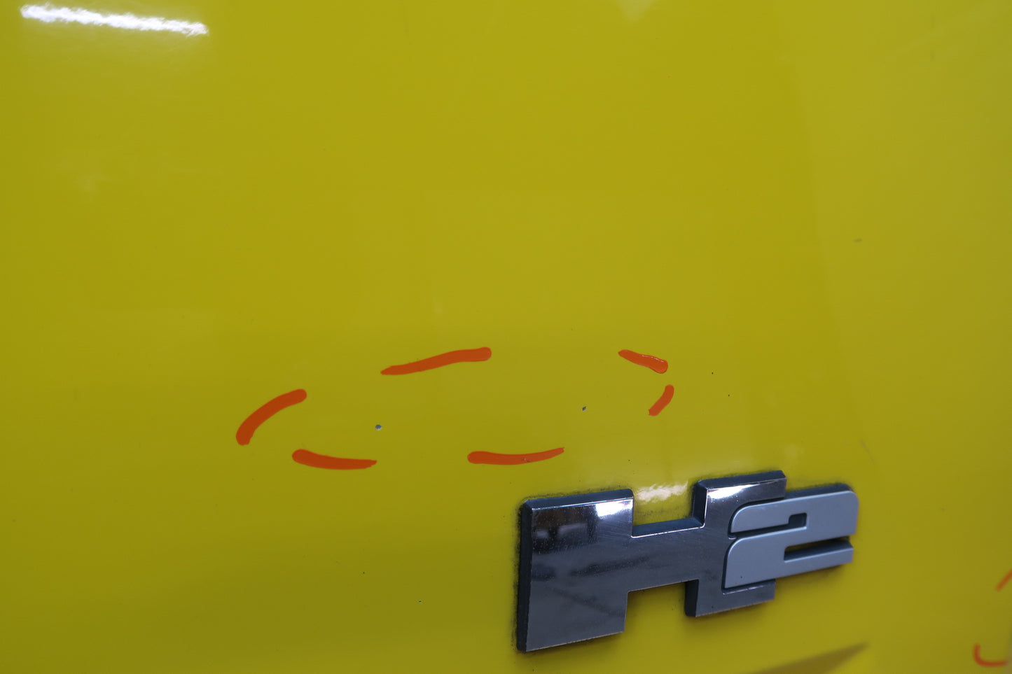 2003-2009 HUMMER H2 FRONT RIGHT PASSENGER SIDE EXTERIOR DOOR SHELL PANEL YELLOW