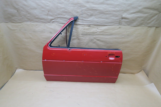 85-93 VW GOLF MK1 CABRIOLET LEFT DRIVER DOOR SHELL PANEL RED OEM