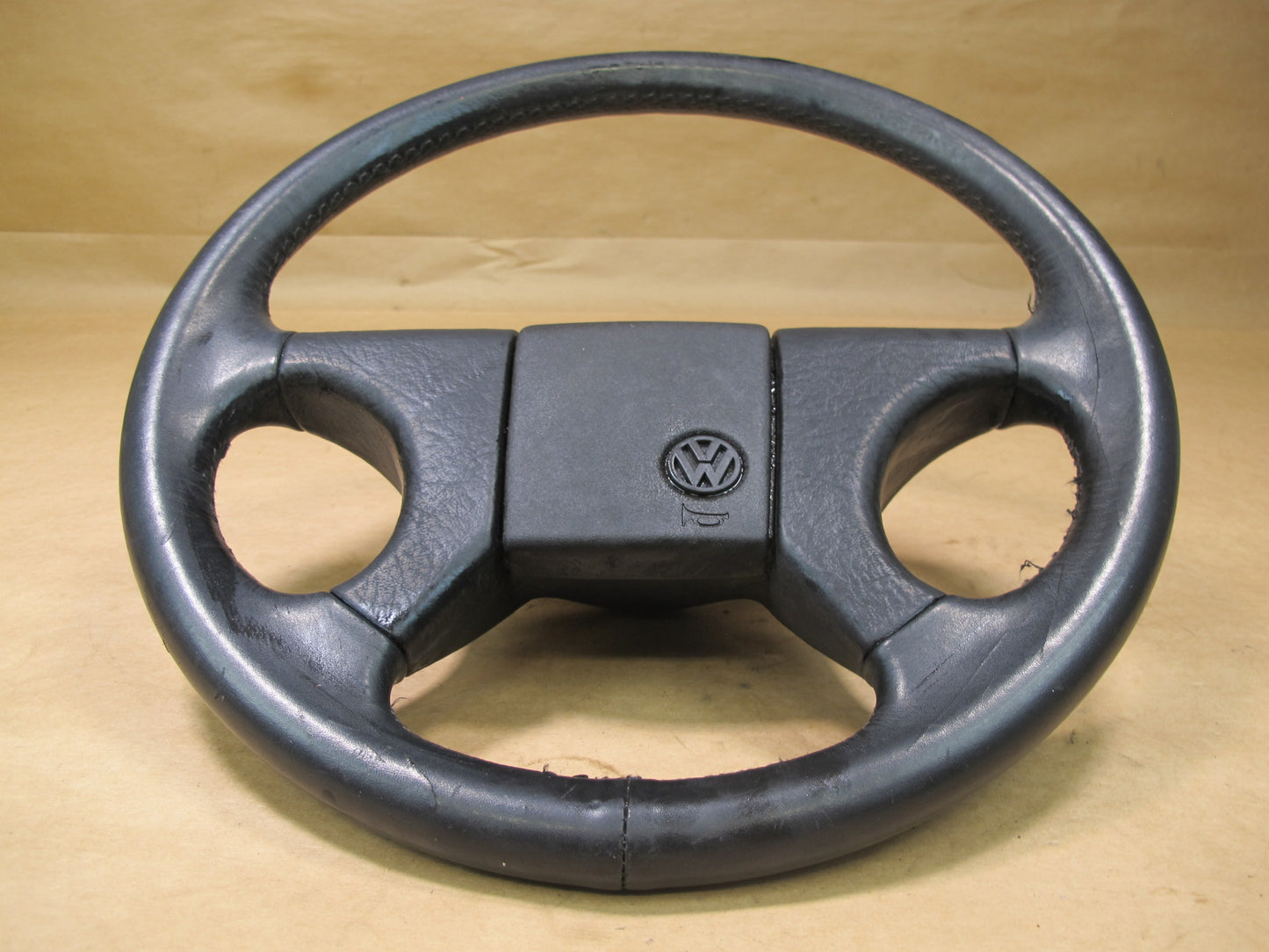 85-93 VOLKSWAGEN VW GOLF MK1 CABRIOLET LEATHER STEERING BLACK OEM