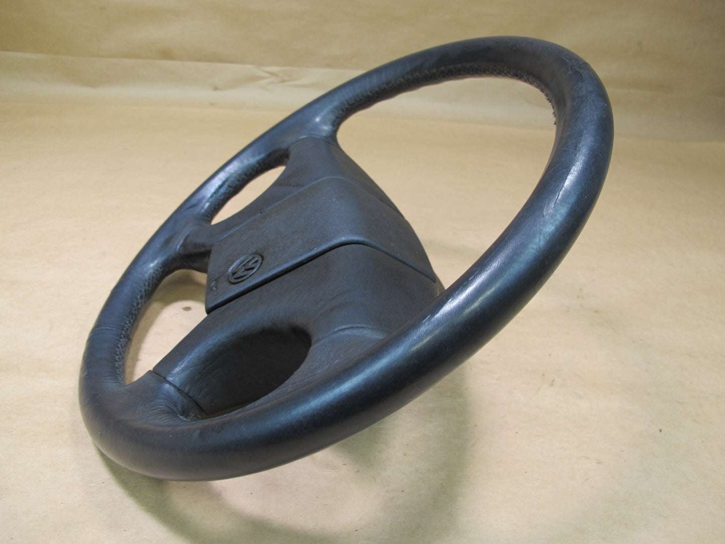 85-93 VOLKSWAGEN VW GOLF MK1 CABRIOLET LEATHER STEERING BLACK OEM