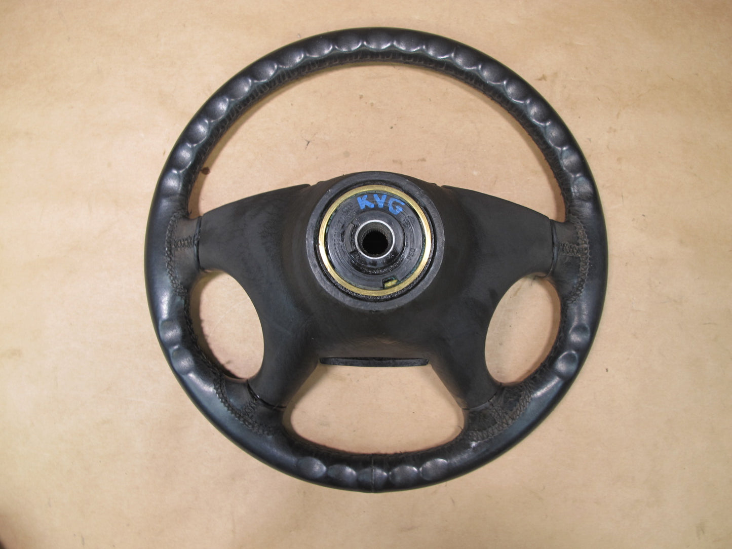 85-93 VOLKSWAGEN VW GOLF MK1 CABRIOLET LEATHER STEERING BLACK OEM