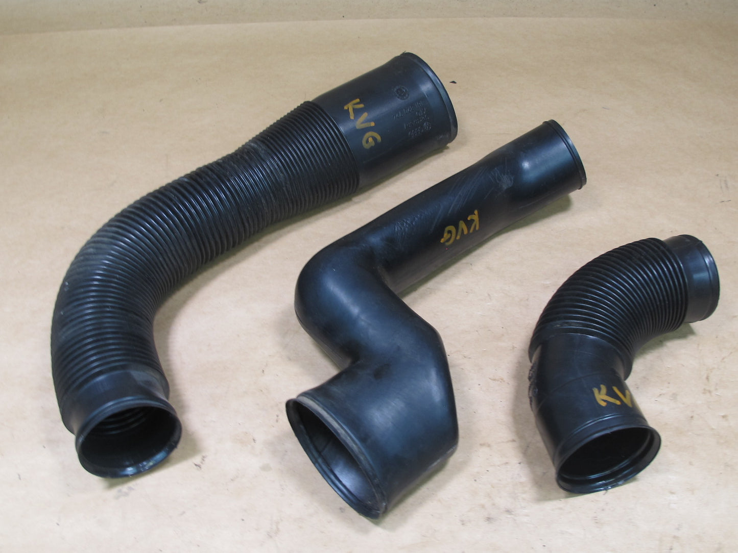 85-93 VW GOLF MK1 CABRIOLET SET OF 3 HEATER AIR VENT DUCT HOSE PIPE TUBE OEM