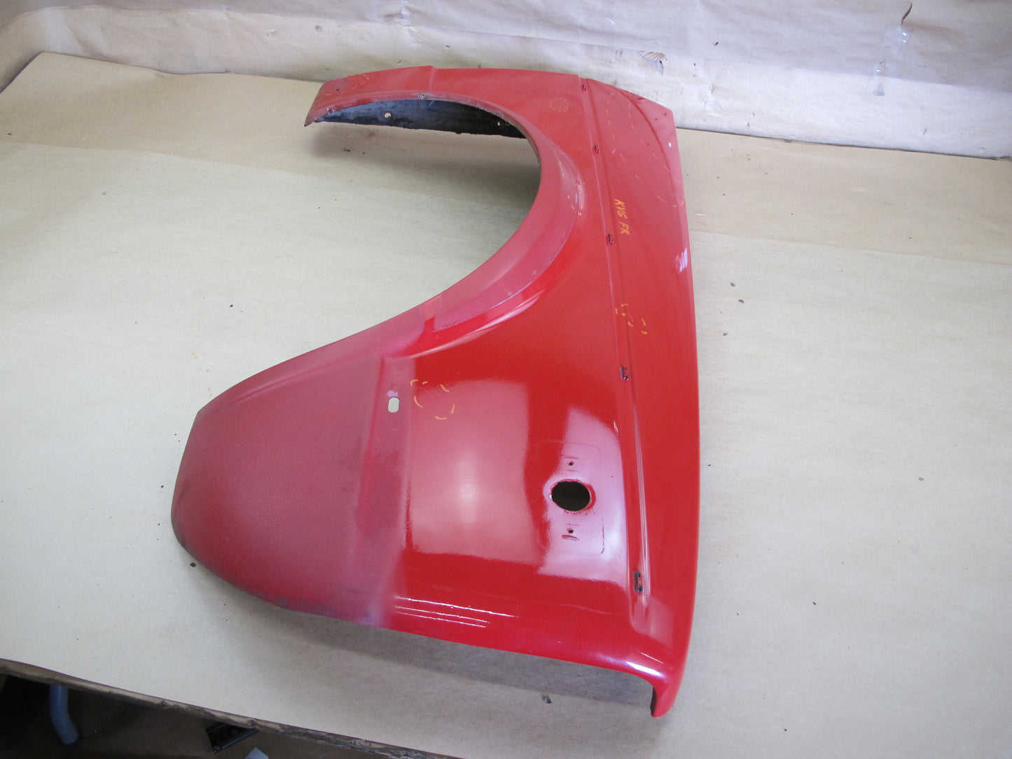 88-93 VW GOLF MK1 CABRIOLET FRONT RIGHT FENDER SHELL COVER PANEL RED OEM