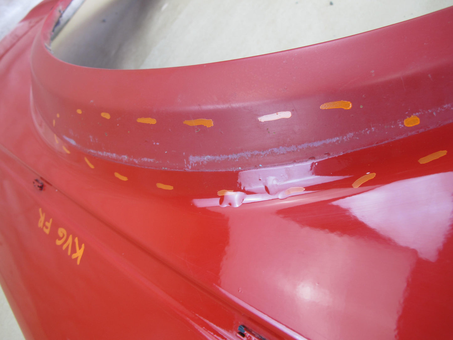 88-93 VW GOLF MK1 CABRIOLET FRONT RIGHT FENDER SHELL COVER PANEL RED OEM