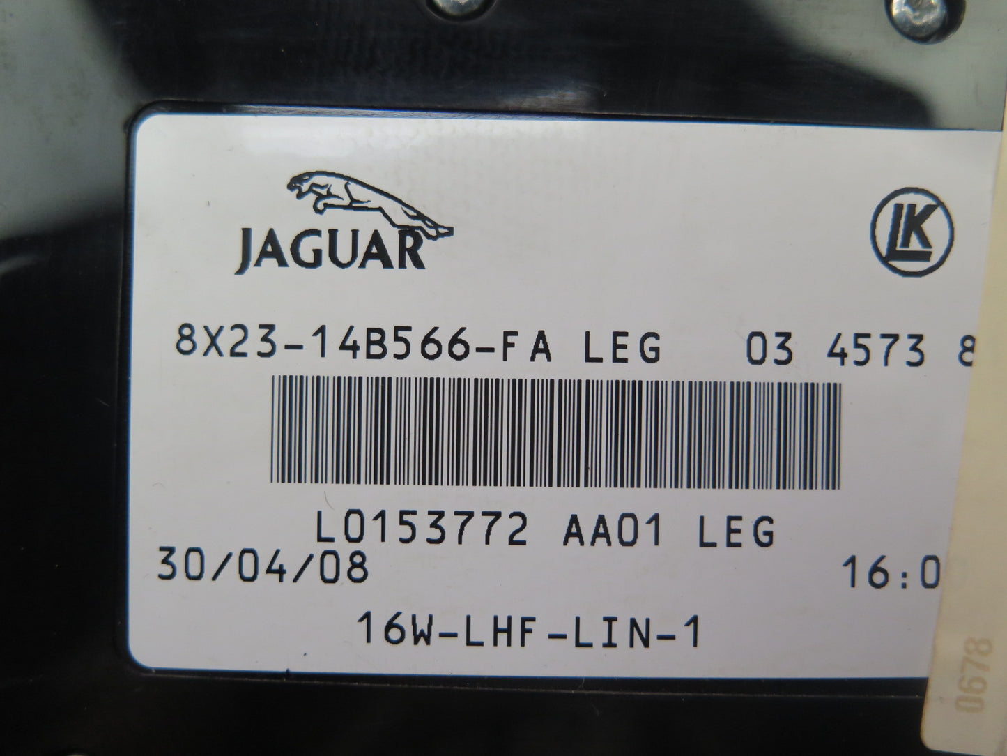 09-11 JAGUAR XF X250 FRONT LEFT SEAT ADJUSTMENT SWITCH TRIM 8X23-14B566-FA OEM