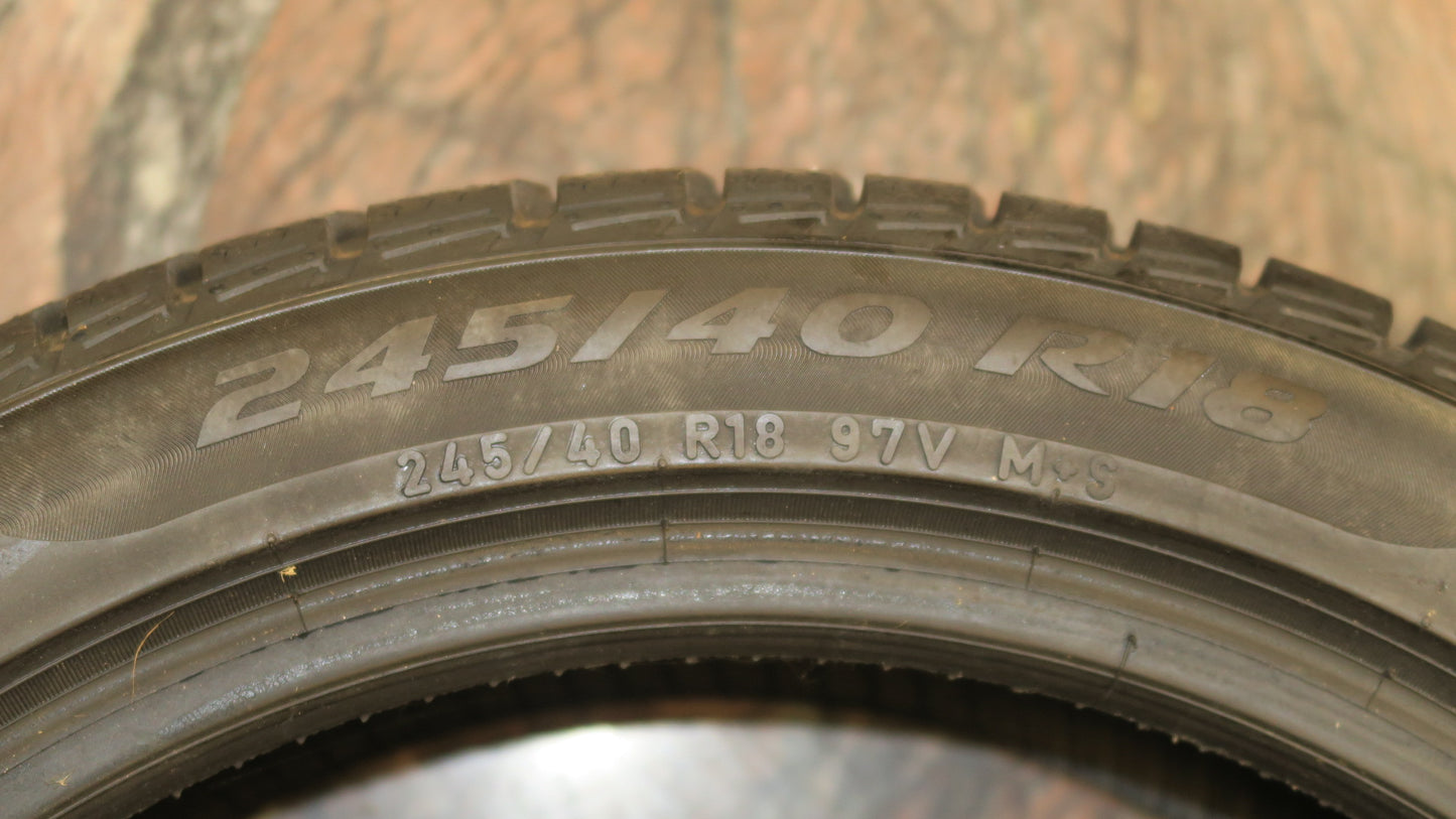 PIRELLI WINTER SOTTOZERO 3 R18 TIRE 245/40 R8XL 97V