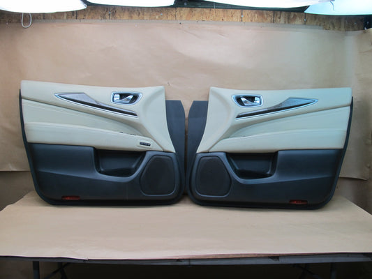 2014-2016 INFINITI QX60 FRONT LEFT & RIGHT SIDE DOOR TRIM PANEL COVER SET