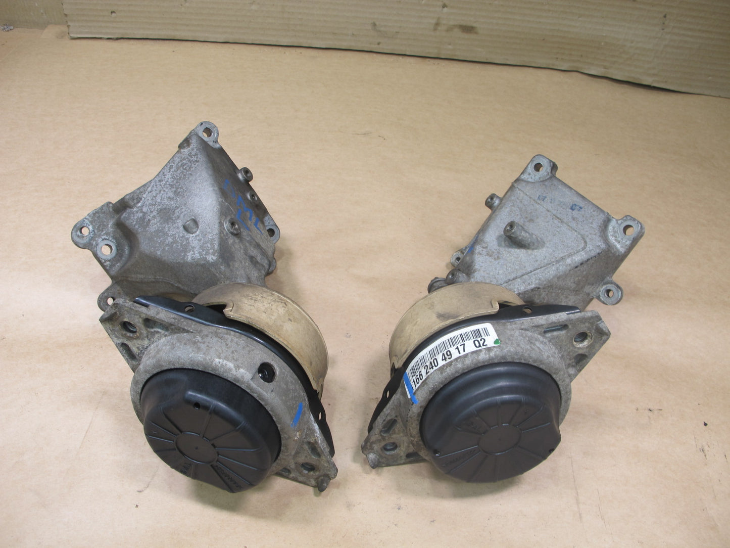 12-15 MERCEDES W166 ML350 SET OF 2 ENGINE LEFT RIGHT MOTOR MOUNT SUPPORT OEM