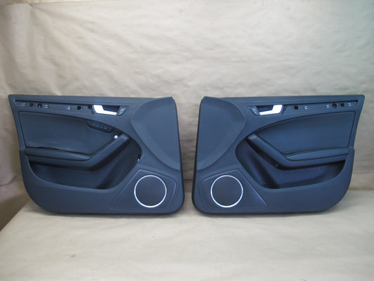 13-16 AUDI B8 A4 S4 SET OF 2 FRONT LEFT & RIGHT DOOR INTERIOR TRIM PANEL OEM