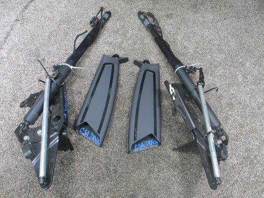 12-18 AUDI 4G A7 REAR TRUNK LID LIFT STRUT SHOCK SUPPORT W TRIM COVER SET OEM