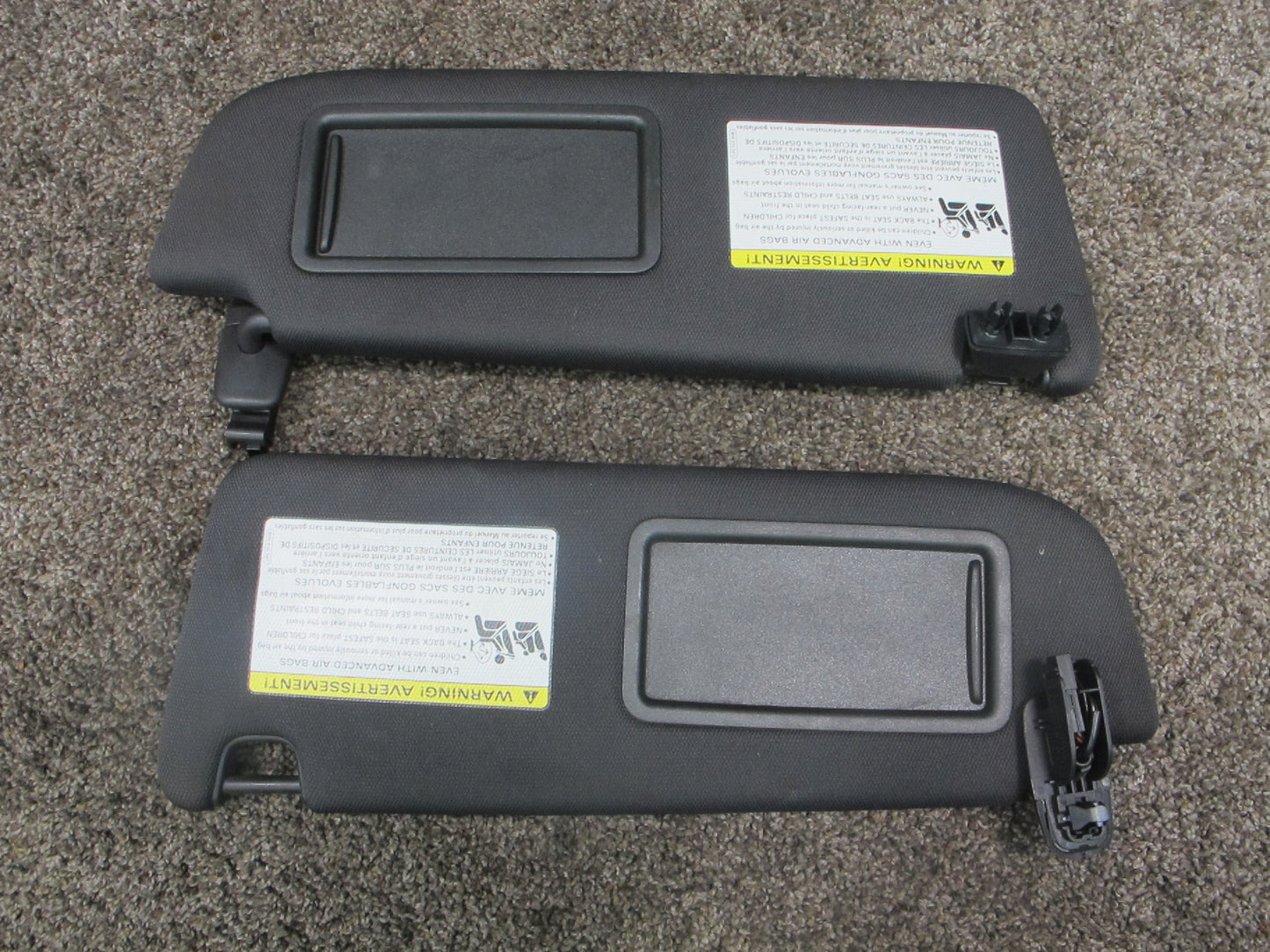 12-15 AUDI 4G A7 A6 SET OF 2 FRONT LEFT & RIGHT SUN VISOR OEM