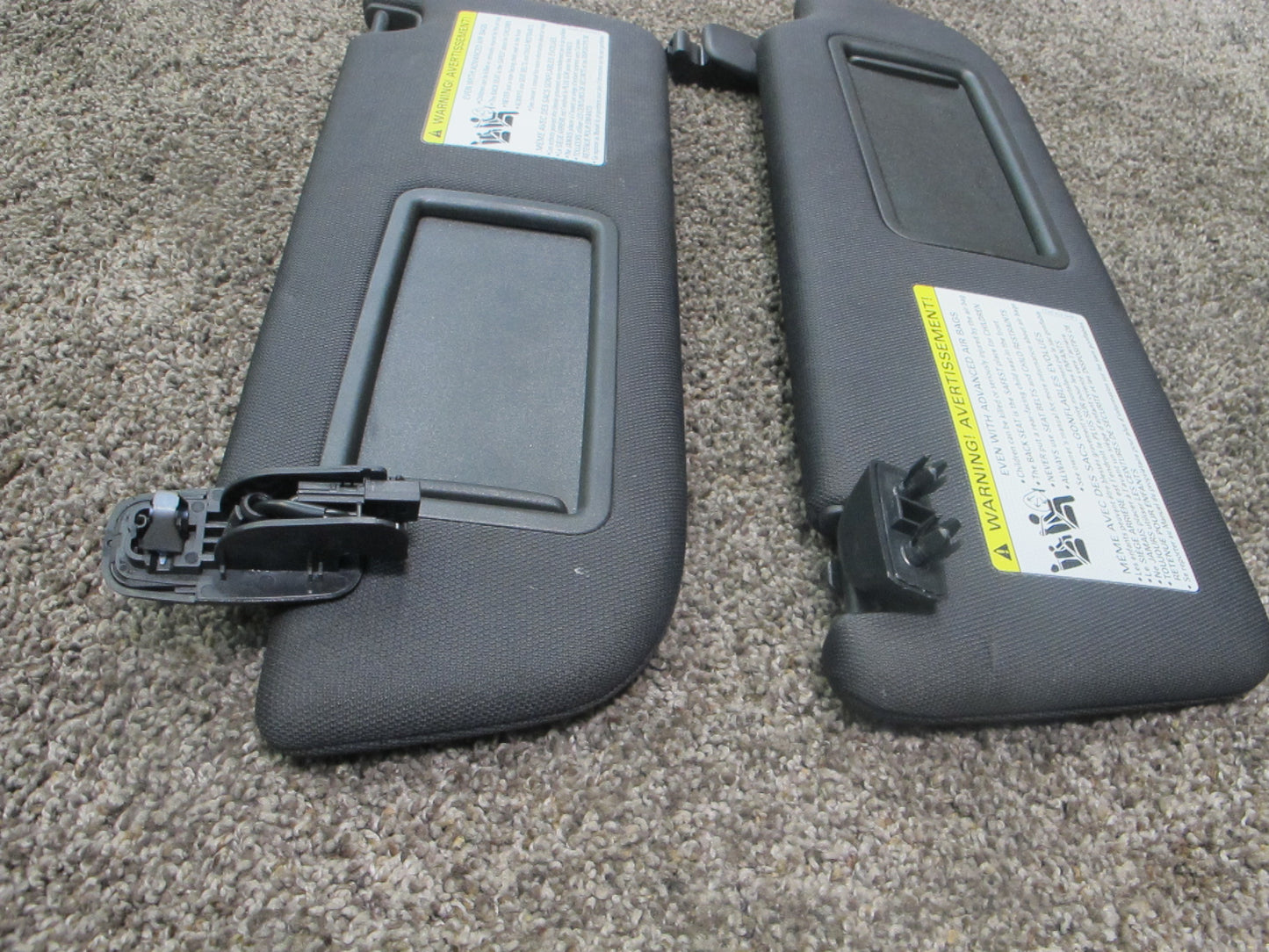 12-15 AUDI 4G A7 A6 SET OF 2 FRONT LEFT & RIGHT SUN VISOR OEM