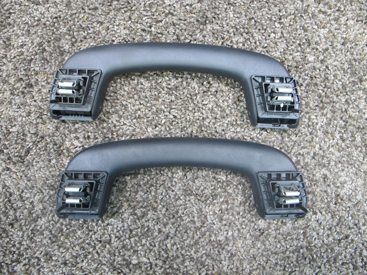 12-18 BMW F30 F31 SET OF 4 FRONT & REAR OVERHEAD ROOF GRAB HANDLE BLACK OEM