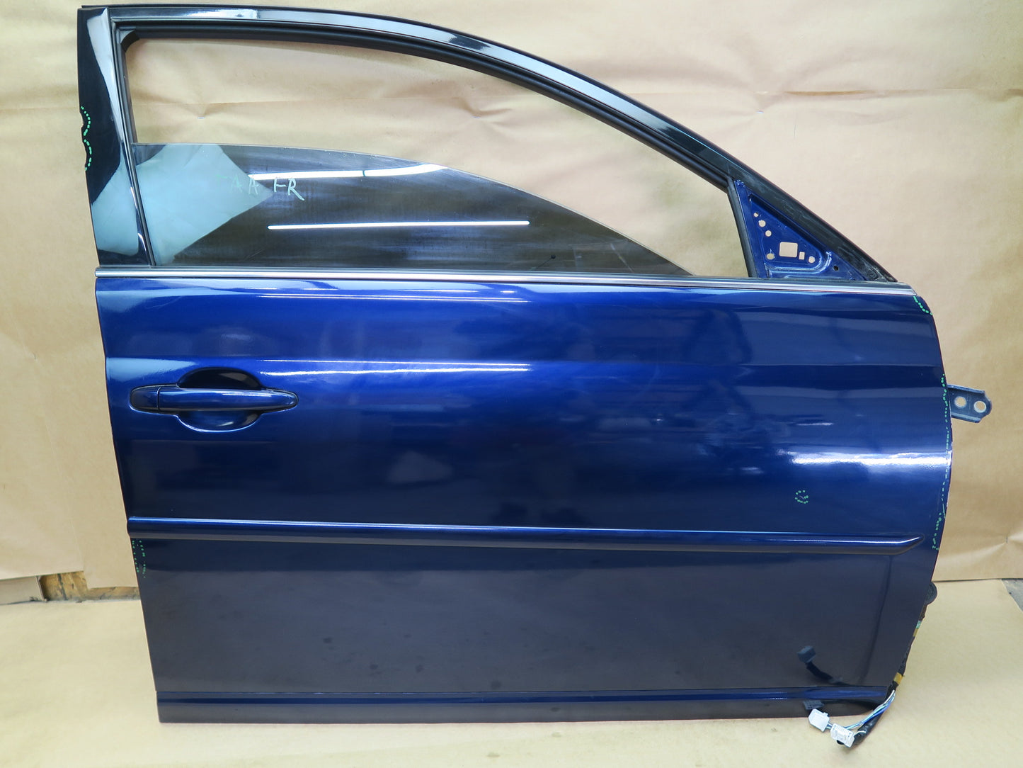 05-12 TOYOTA AVALON FRONT RIGHT PASS SIDE DOOR SHELL W/ GLASS ASSEMBLY BLUE OEM